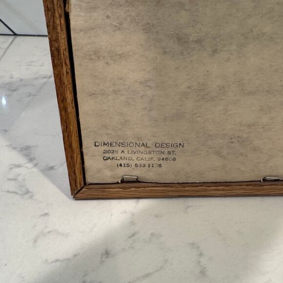 Rare Dimensional Design pine tree mirror 3D framed shadow box vintage 13” - Picture 8 of 11